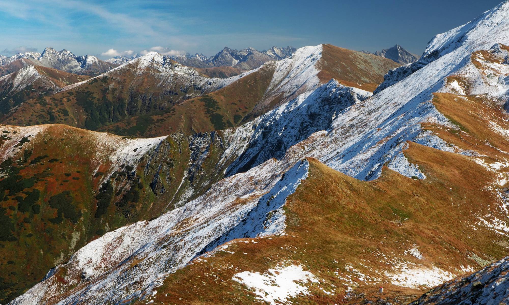 Výhľad z Končistej na poľské Tatry