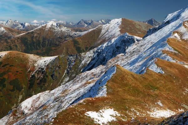 Výhľad z Končistej na poľské Tatry